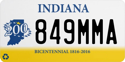IN license plate 849MMA