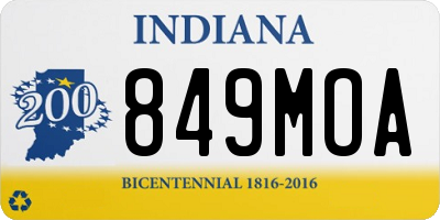 IN license plate 849MOA