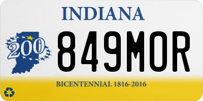 IN license plate 849MOR