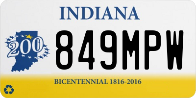 IN license plate 849MPW
