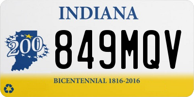 IN license plate 849MQV