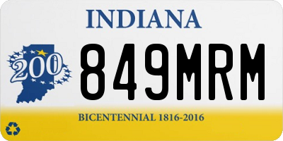 IN license plate 849MRM