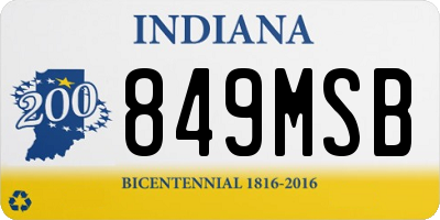 IN license plate 849MSB