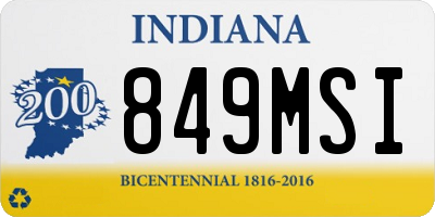 IN license plate 849MSI