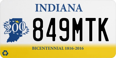 IN license plate 849MTK