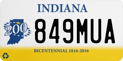 IN license plate 849MUA