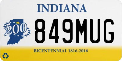 IN license plate 849MUG
