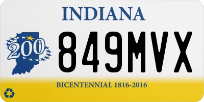 IN license plate 849MVX