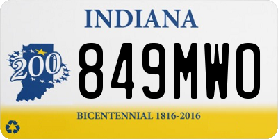IN license plate 849MWO