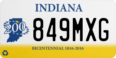 IN license plate 849MXG