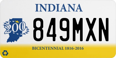 IN license plate 849MXN