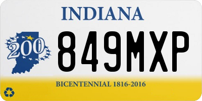 IN license plate 849MXP