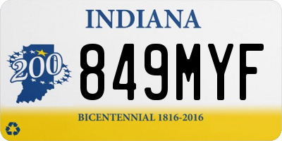 IN license plate 849MYF