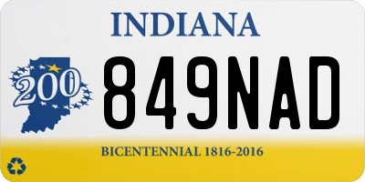 IN license plate 849NAD