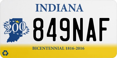 IN license plate 849NAF