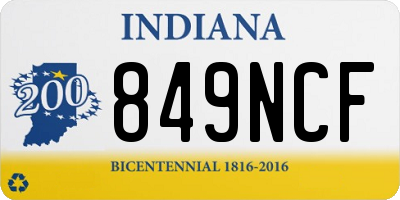 IN license plate 849NCF