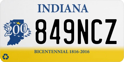 IN license plate 849NCZ