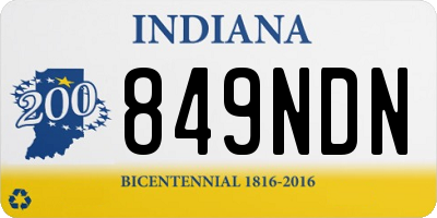 IN license plate 849NDN