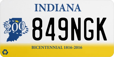 IN license plate 849NGK