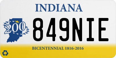 IN license plate 849NIE
