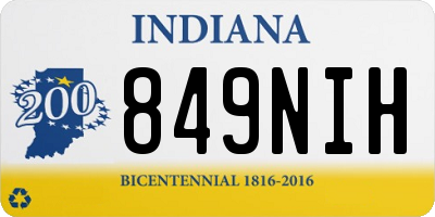 IN license plate 849NIH