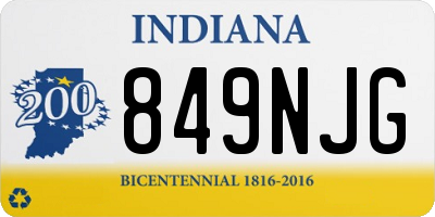 IN license plate 849NJG