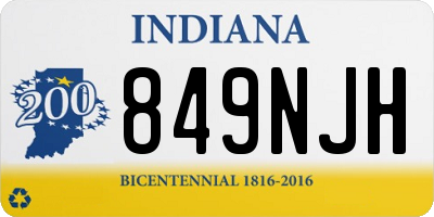 IN license plate 849NJH