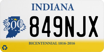 IN license plate 849NJX