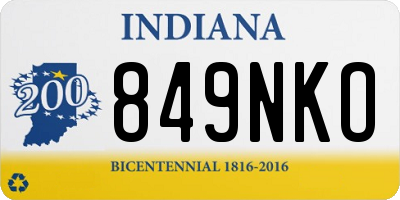 IN license plate 849NKO
