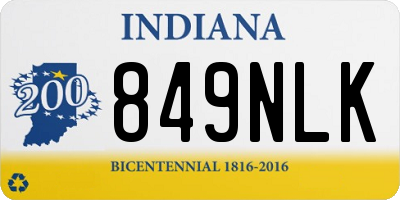 IN license plate 849NLK
