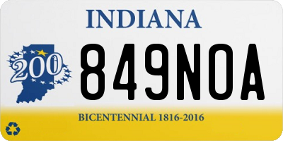 IN license plate 849NOA