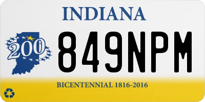 IN license plate 849NPM