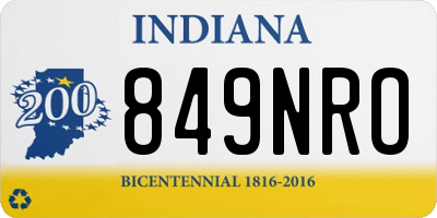 IN license plate 849NRO