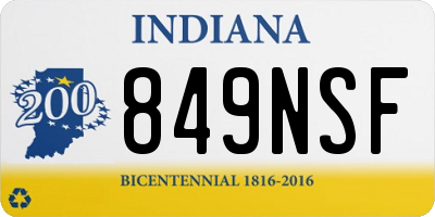 IN license plate 849NSF