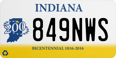 IN license plate 849NWS