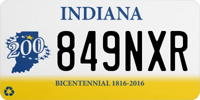 IN license plate 849NXR