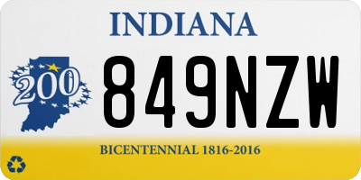 IN license plate 849NZW