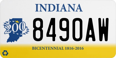 IN license plate 849OAW