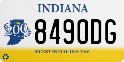 IN license plate 849ODG