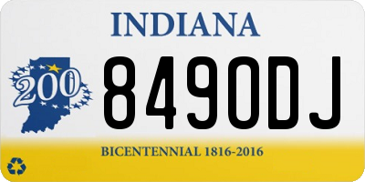 IN license plate 849ODJ