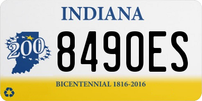 IN license plate 849OES
