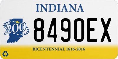 IN license plate 849OEX