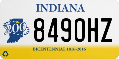 IN license plate 849OHZ