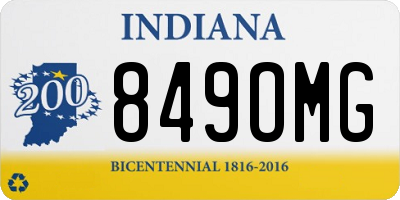 IN license plate 849OMG