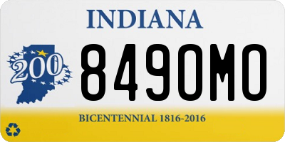 IN license plate 849OMO