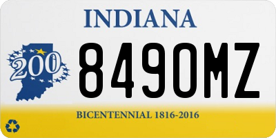 IN license plate 849OMZ
