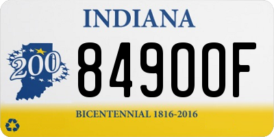 IN license plate 849OOF