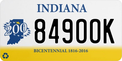IN license plate 849OOK
