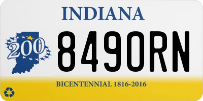 IN license plate 849ORN