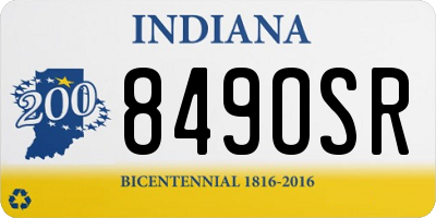 IN license plate 849OSR